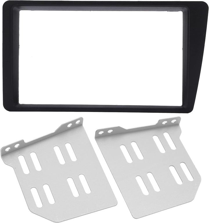 Qiilu Doppel-DIN-Installations-Dash-Kit, 2-DIN-Radio-Stereo-Armaturenbrett-Rahmenverkleidung, Ersatz