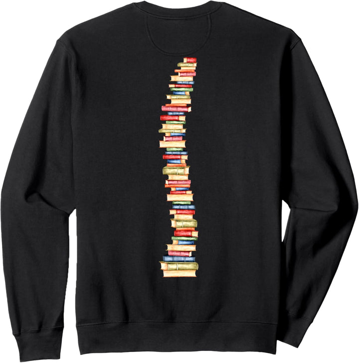 Bücher Wirbelsäule Rückgrat Leseratte Rücken Bücherwurm Sweatshirt