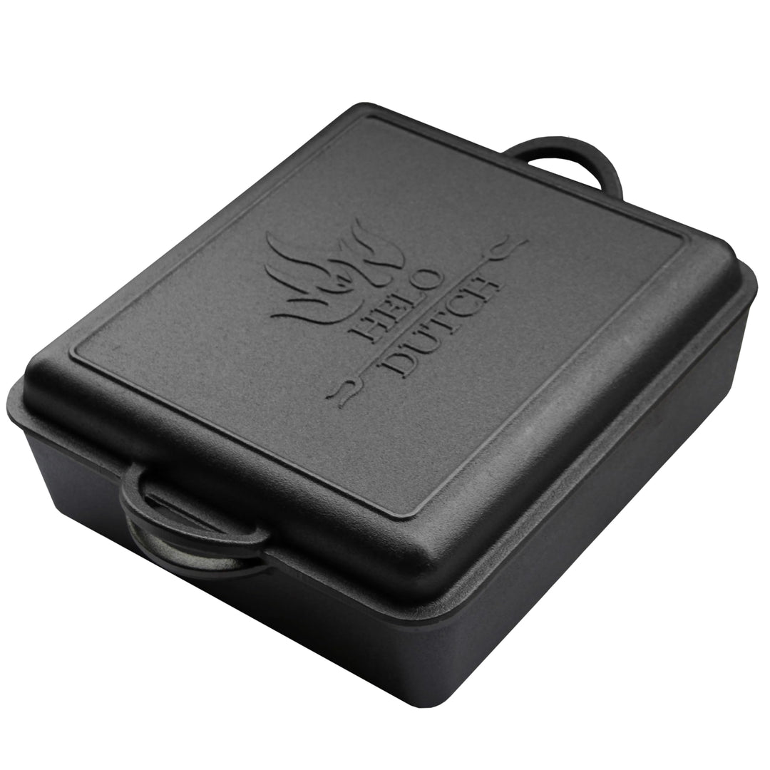 Dutch Oven Set Gusseisen 1,8L-13,6L – Feuertopf mit Deckelheber, Schmortopf mit & ohne Füsse, Schlit