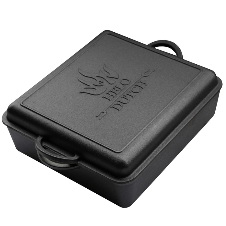 Dutch Oven Set Gusseisen 1,8L-13,6L – Feuertopf mit Deckelheber, Schmortopf mit & ohne Füsse, Schlit