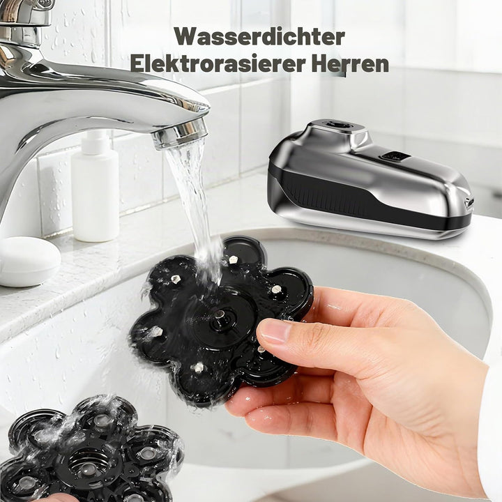 Elektrisch Glatzen Rasierer Herren Kopfrasierer: 5 in 1 7D Rotationsrasierer Rasiermesser Wasserdich