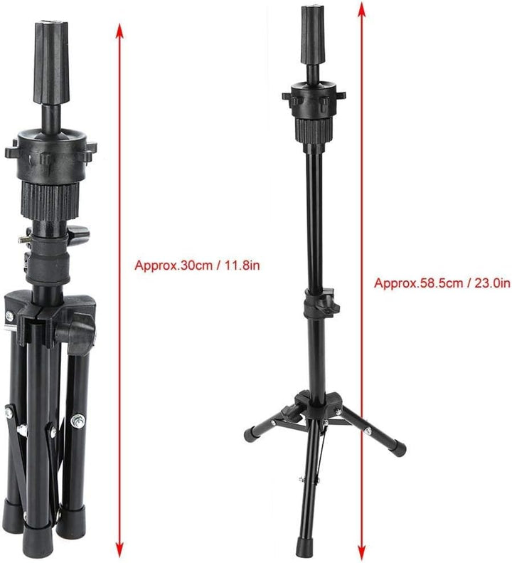 Ejoyous Friseur Übungskopfhalter Übungskopfständer Übungskopf Dreibein Stativ Salon Neu, 30-58,5 cm