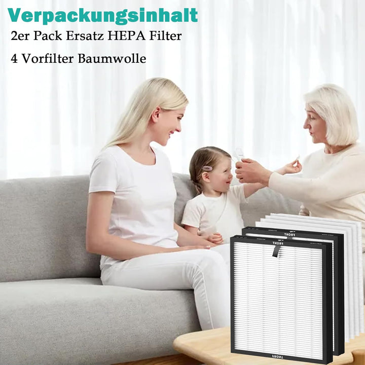 HY4866 Ersatzfilter für MORENTO HY4866 Luftreiniger 3-in-1 H13 Ersatz HEPA Filter Hocheffizienter Ak