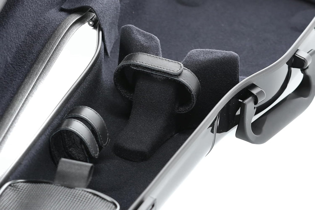 GEWA Violinformetui AIR 1.7 schwarz hochglanz Made in Germany ohne zusätzlichen Seitengriff schwarz