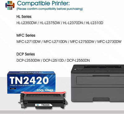 Cool Toner TN2420 TN-2420 Kompatibel Toner für Brother MFC L2710DW TN 2420 2410 TN2410 MFC-L2710DW H