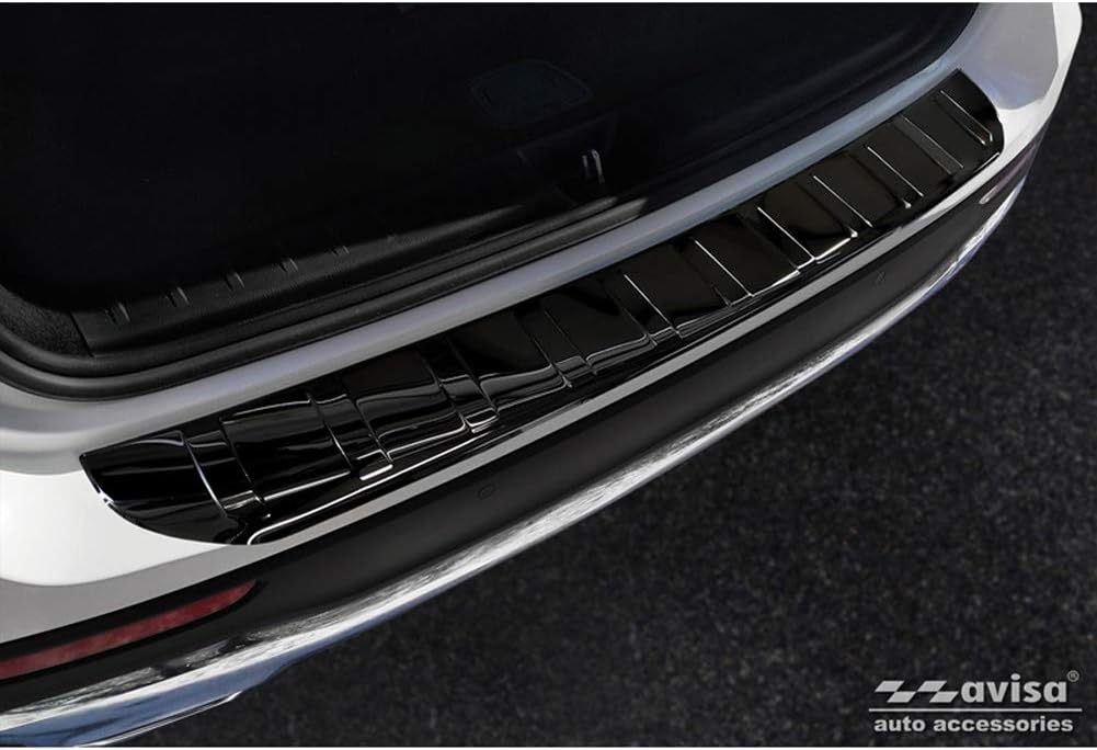 Avisa Spiegelschwarz Edelstahl Heckstossstangenschutz kompatibel mit Mercedes GLB (X247) 2019- 'Ribs
