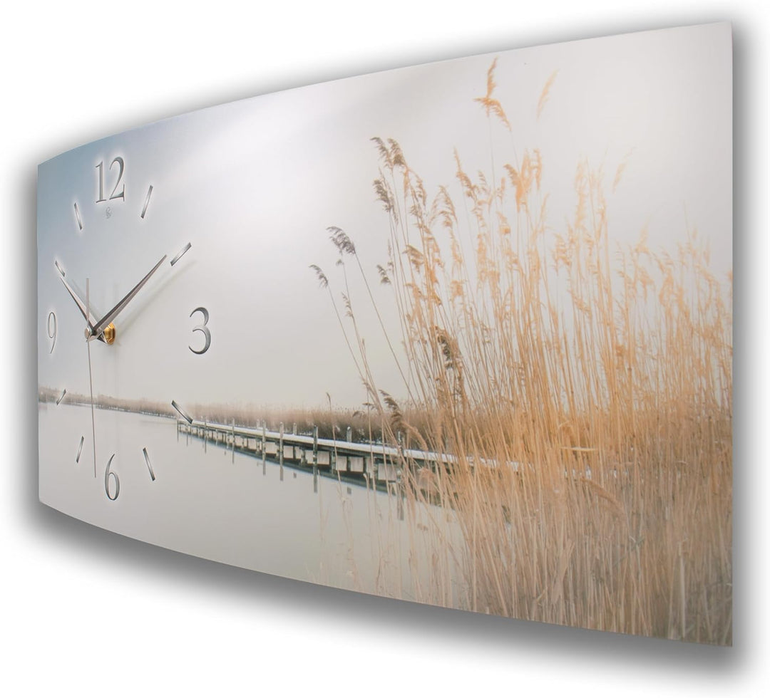 Kreative Feder Chill Out XXL Designer leise Funk Wanduhr Funkuhr modernes Design * Made in Germany*