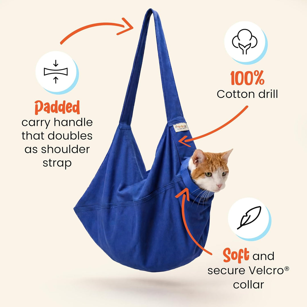 Cat-in-The-Bag Cozy Comfort Tragetasche für Katzen, klein, Kobaltblau, für Tierärzte, Medikamente, Z