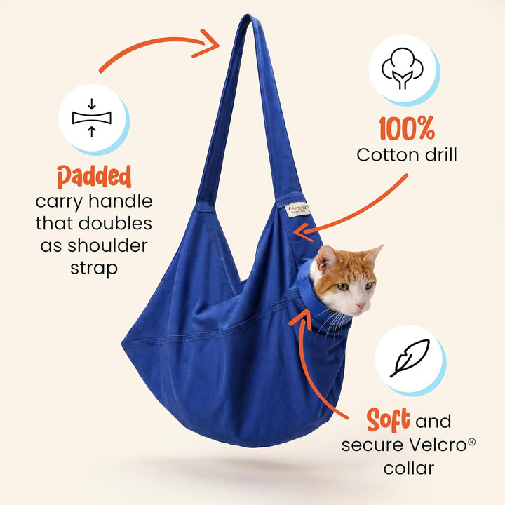 Cat-in-The-Bag Cozy Comfort Tragetasche für Katzen, klein, Kobaltblau, für Tierärzte, Medikamente, Z