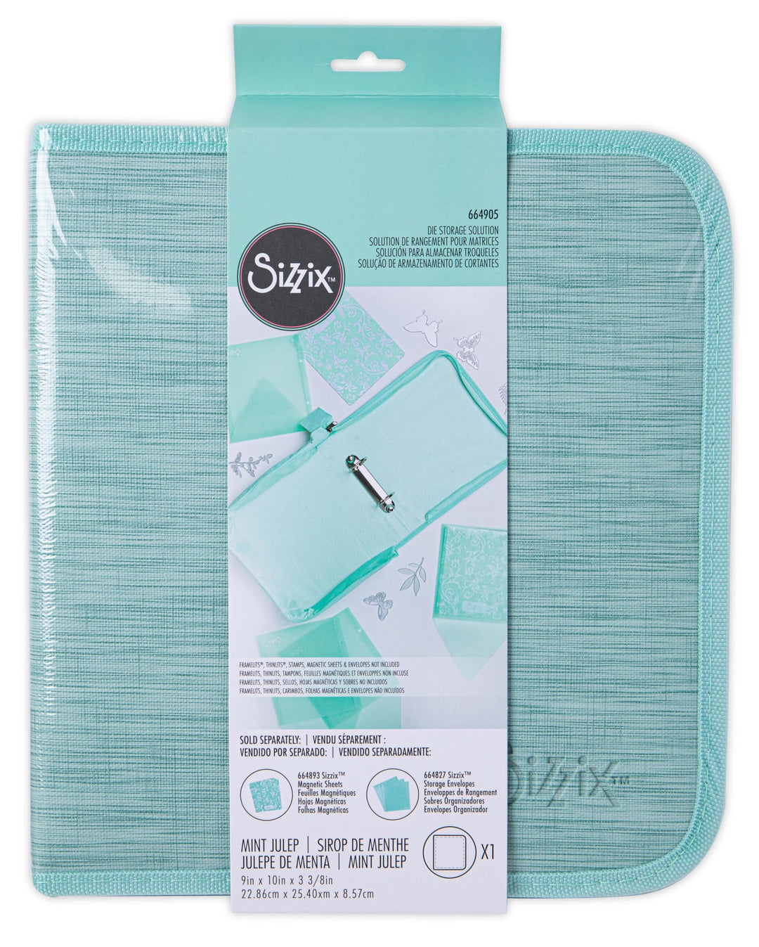 Sizzix Frmlt &amp; Thnlt Die Sto Sol, Sm, Mint Julep Framelits &amp; Thinlits Die Storage Solution Small, 66