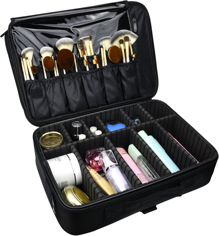 DCCN Train Kosmetikkoffer, professionell, Beauty Case, 3 Schichten, Tasche, Kosmetiktasche, Organize