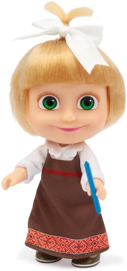 Giochi Preziosi MASHA & The Bear - Playset Klasse und Puppe Masha Höhe 12 cm, Schulklasse mit Zauber