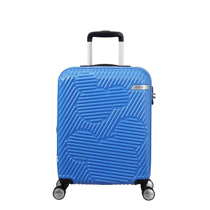 American Tourister Mickey Clouds, Spinner S, Erweiterbar Handgepäck, 55 cm, 38/45 L, Blau (Mickey Tr