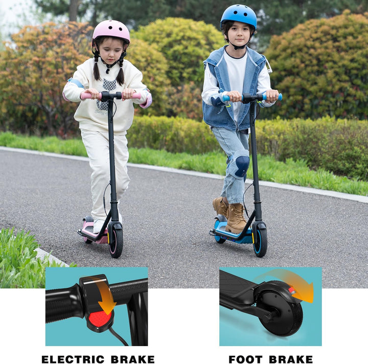 EVERCROSS E6 Elektroroller für Kinder, 7" Leichter E-Scooter für 6-12 Jahre, Elektroscooter mit Eine