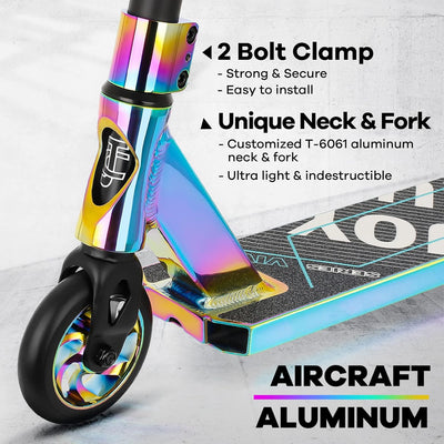 Joycruise Stunt Scooter für Kinder ab 8 Jahre & Erwachsene, Stunt Roller mit 360° Lenkung Funscooter