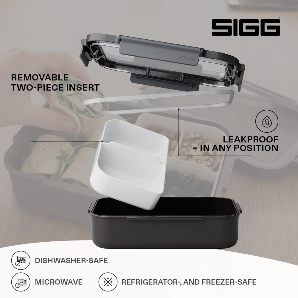 Sigg - NIMO Lunchbox L - Auslaufsicher - Trenner - Mikrowellen- & Spülmaschinengeeignet - BPA-frei -