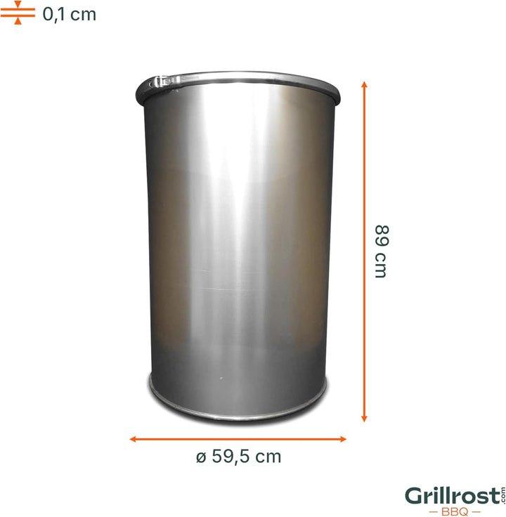 Grillrost.com Das Original Feuertonne aus massivem Stahl passend für viele Feuerplatten - Fabrikneu