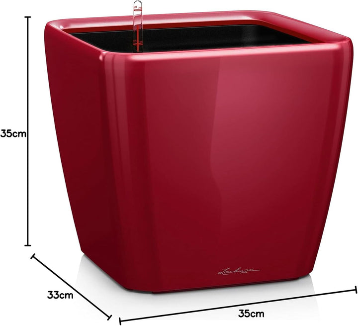 Lechuza Pflanzgefäss Quadro LS 35 Scarlet rot Hochglanz 16167