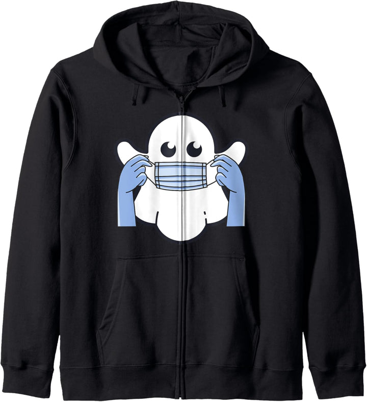 Geist Mit Maske Grusel Gespenst Halloween 2020 Spukgespenst Kapuzenjacke