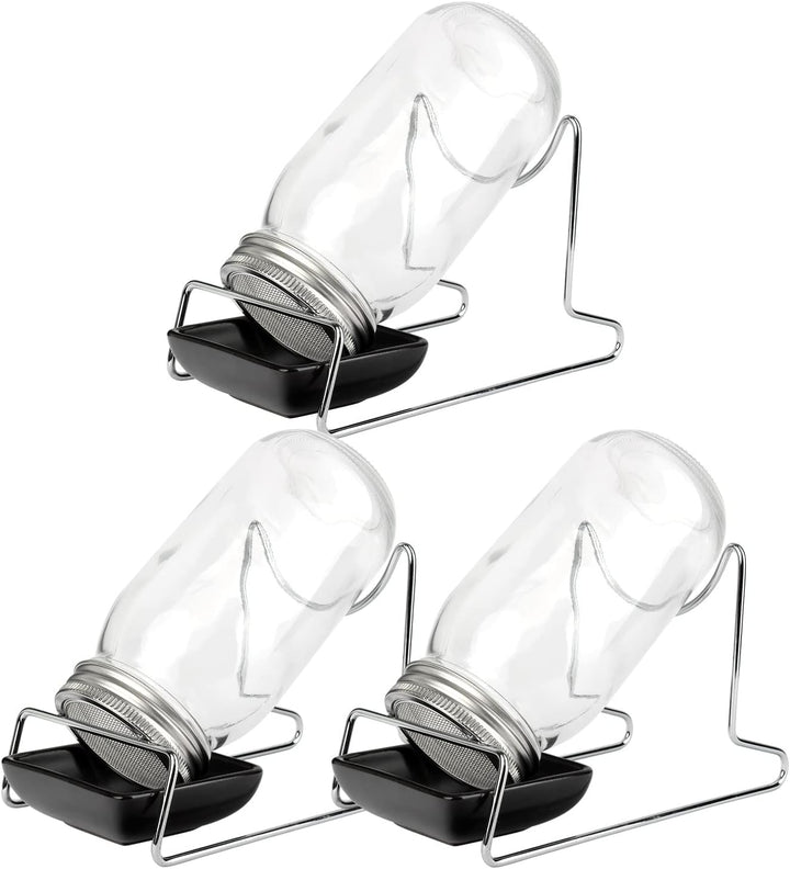 Schramm® Keimglas für Sprossen mit Gestell 750 ml Sprossenglas Keimgerät inkl. Deckel, Ständer und H