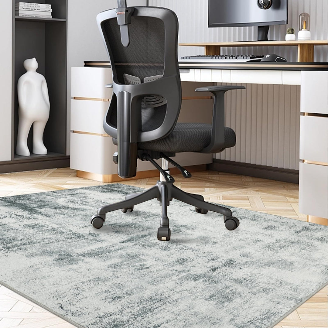 Famibay Bodenschutzmatte BüRostuhl 120x150cm Schreibtischstuhl Unterlage Grau Bodenmatte rutschfest