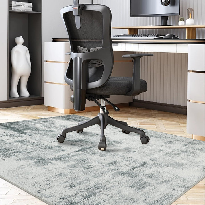 Famibay Bodenschutzmatte BüRostuhl 120x150cm Schreibtischstuhl Unterlage Grau Bodenmatte rutschfest
