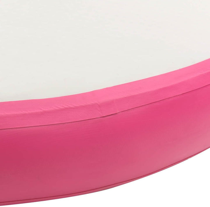 vidaXL Gymnastikmatte Aufblasbar Pumpe PVC Turnmatte Tumbling mehrere Auswahl Rosa und Grau 100 x 10
