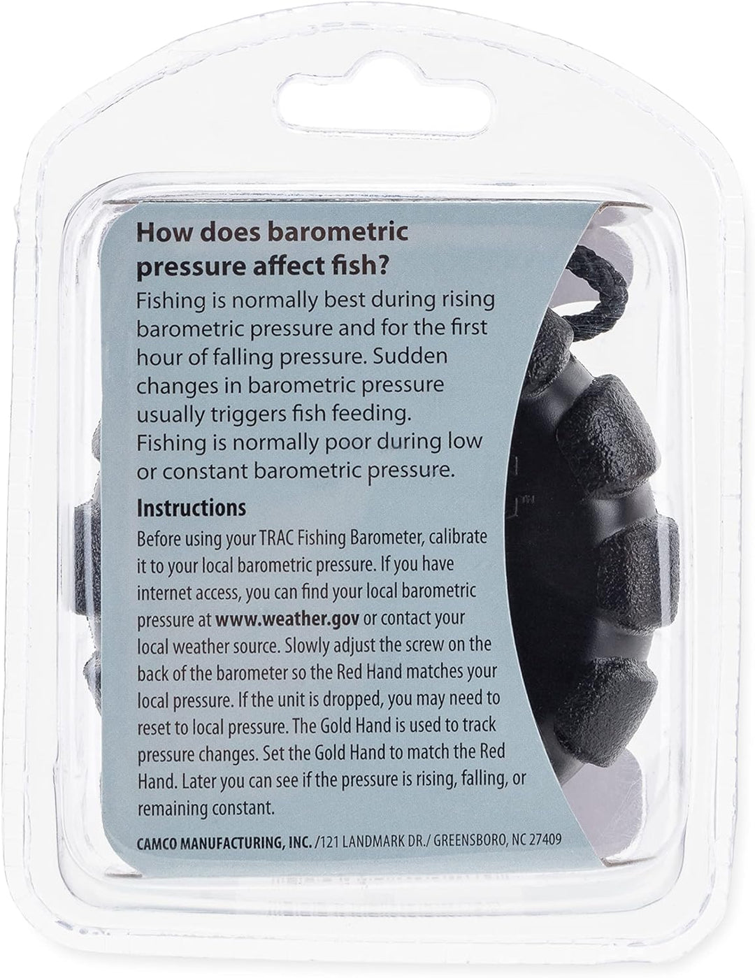 TRAC Outdoor T3002 Fishing Barometer