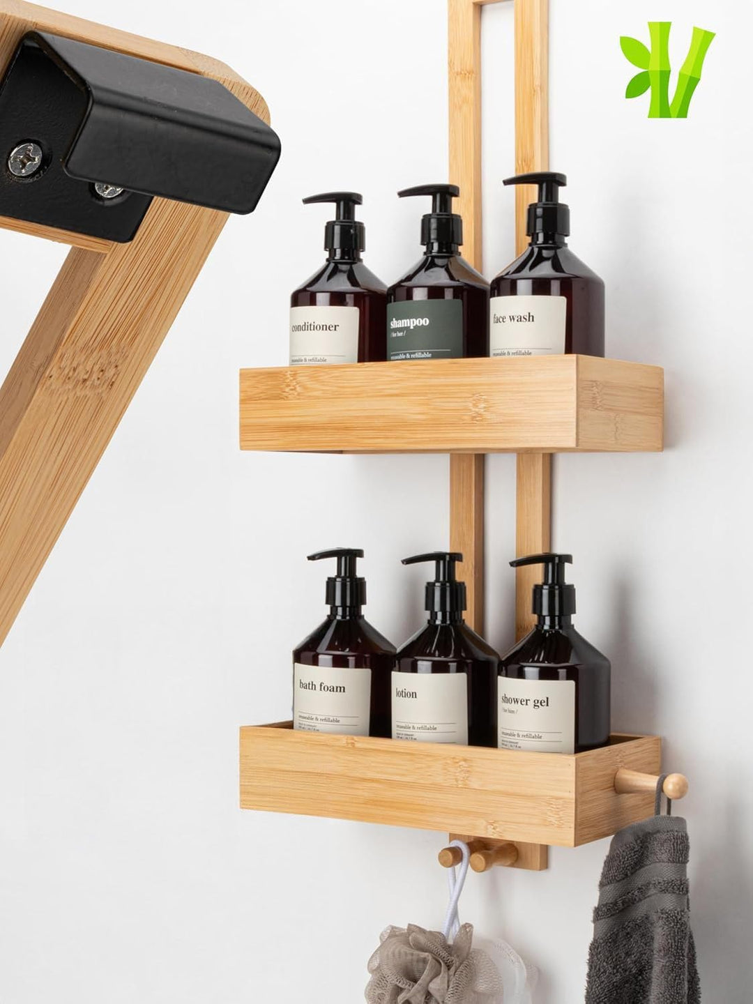 SVADA Duschablage ohne Bohren, Badezimmer, Duschregal ohne Bohren, Duschablage zum Hängen, Shower Sh