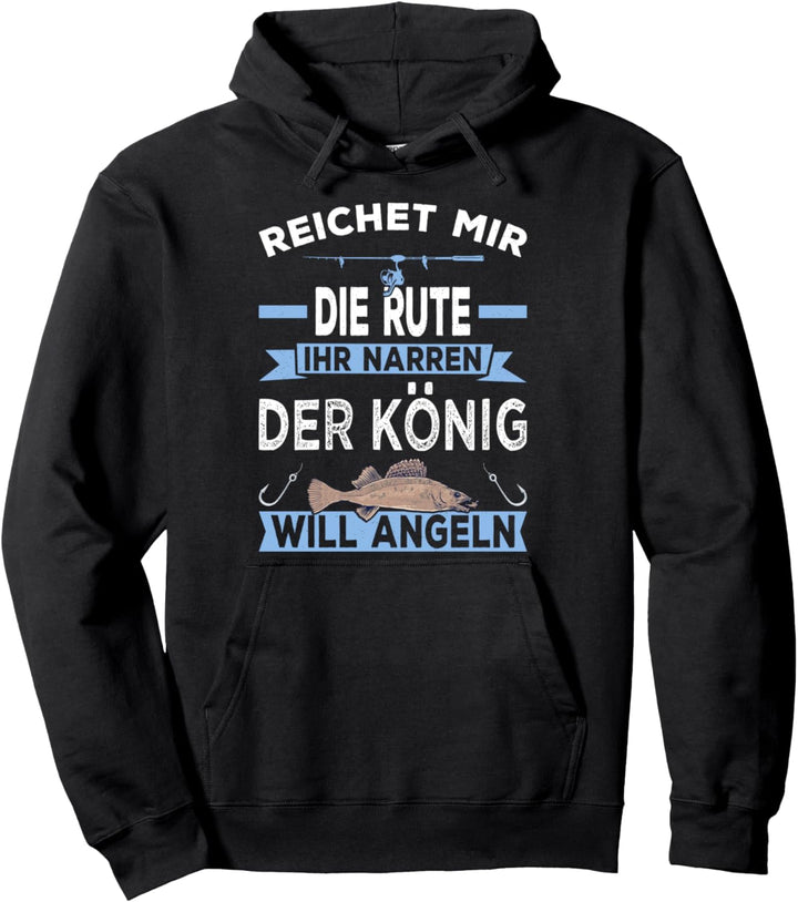 Reichet mir die Rute Angeln Sportfischer lustiges Angler Pullover Hoodie