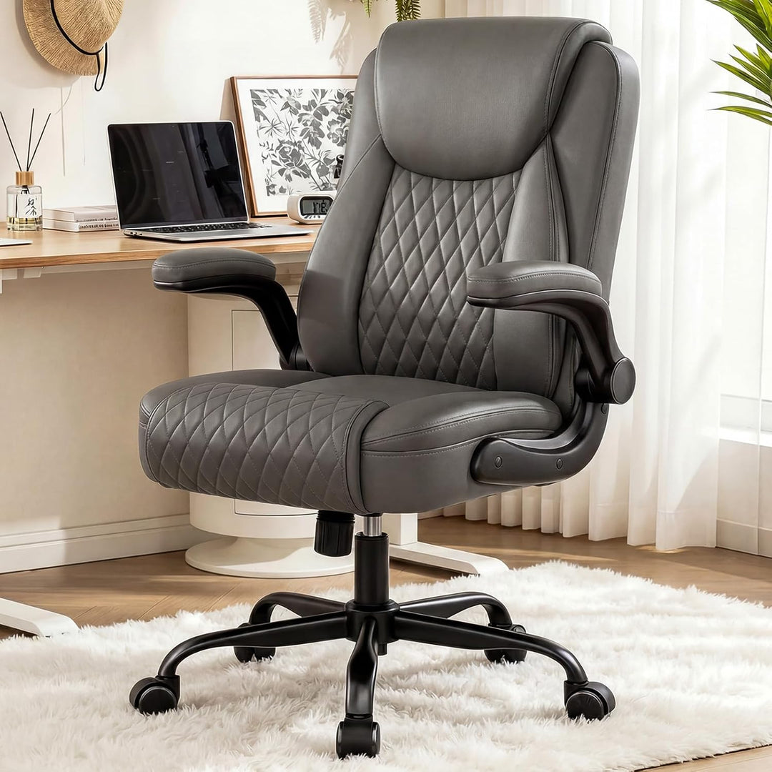 GTPLAYER Bürostuhl Ergonomisch, Schreibtischstuhl, Chefsessel mit Hoher Rückenlehne, Hochklappbaren