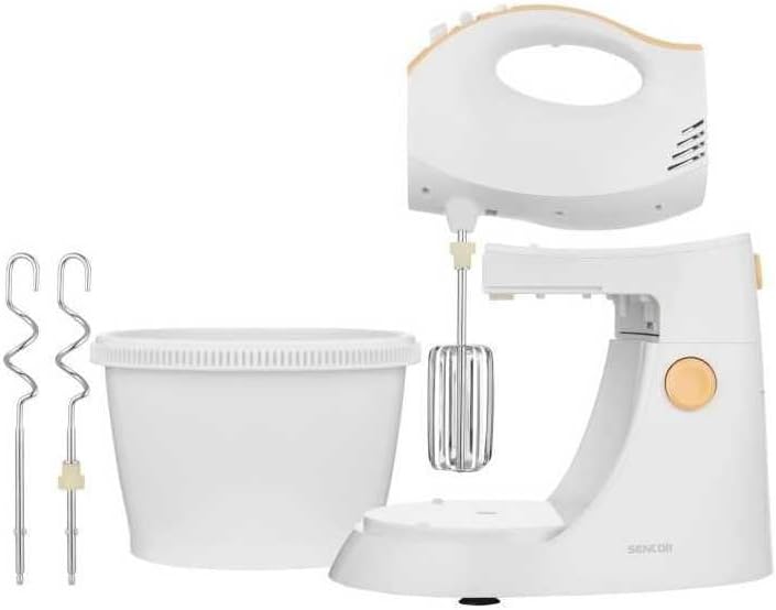 Handmixer mit Drehschale, 500 W, Weiss