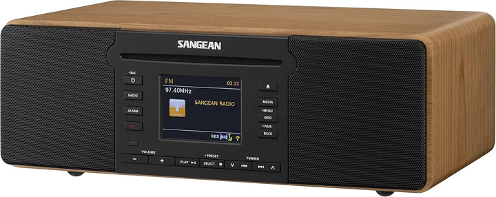 SANGEAN DDR-66 BT Kompaktes All-in-One System mit Internet-Radio, Musik-Streaming, DAB+, FM, AUX, US