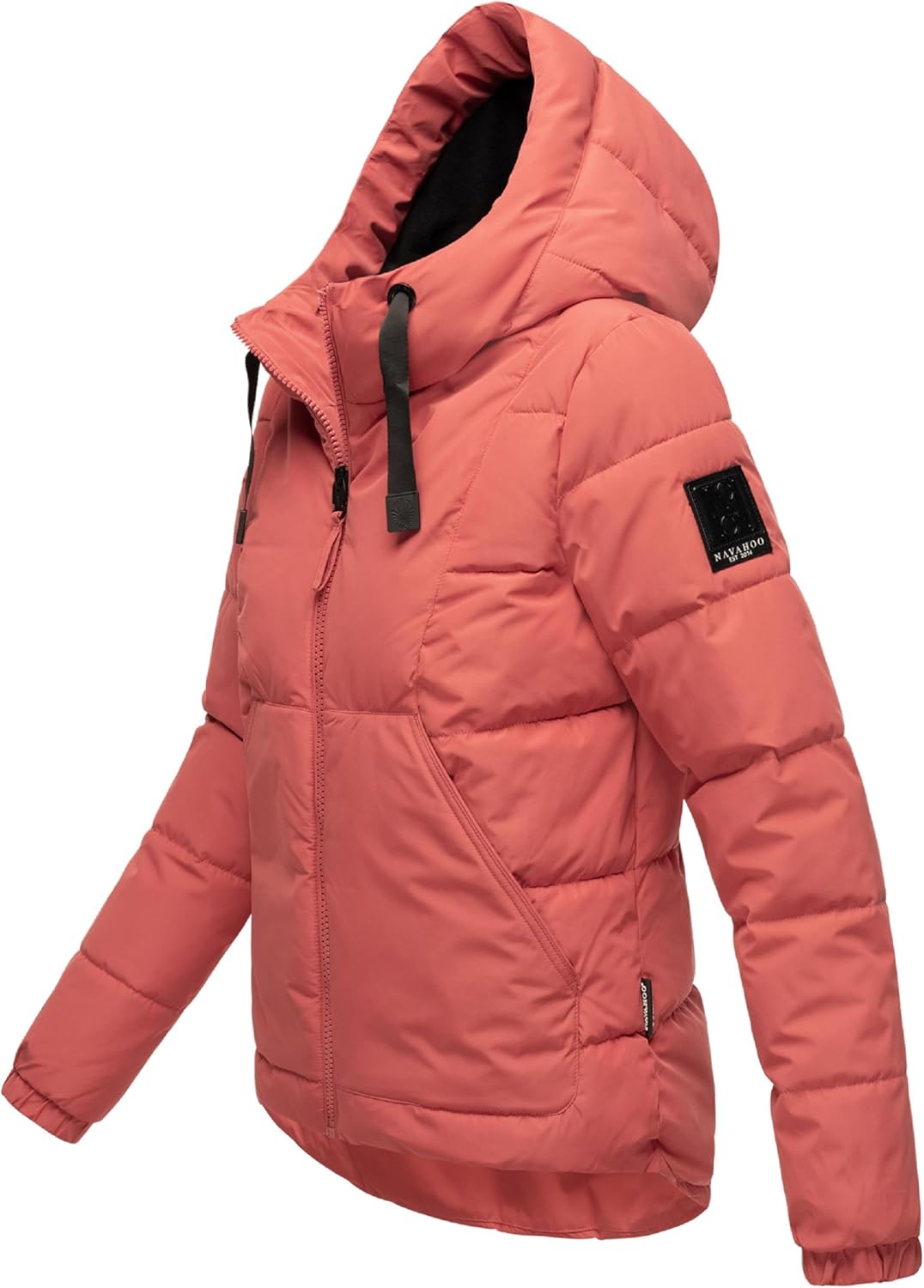 Navahoo Damen Winterjacke Steppjacke warm mit Kapuze Eisbällchen XS-XXL L Rouge, L Rouge