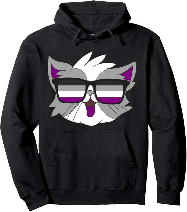 Genderfluid Katze Queer Haustier LGBT Geschenk Asexuell Pullover Hoodie
