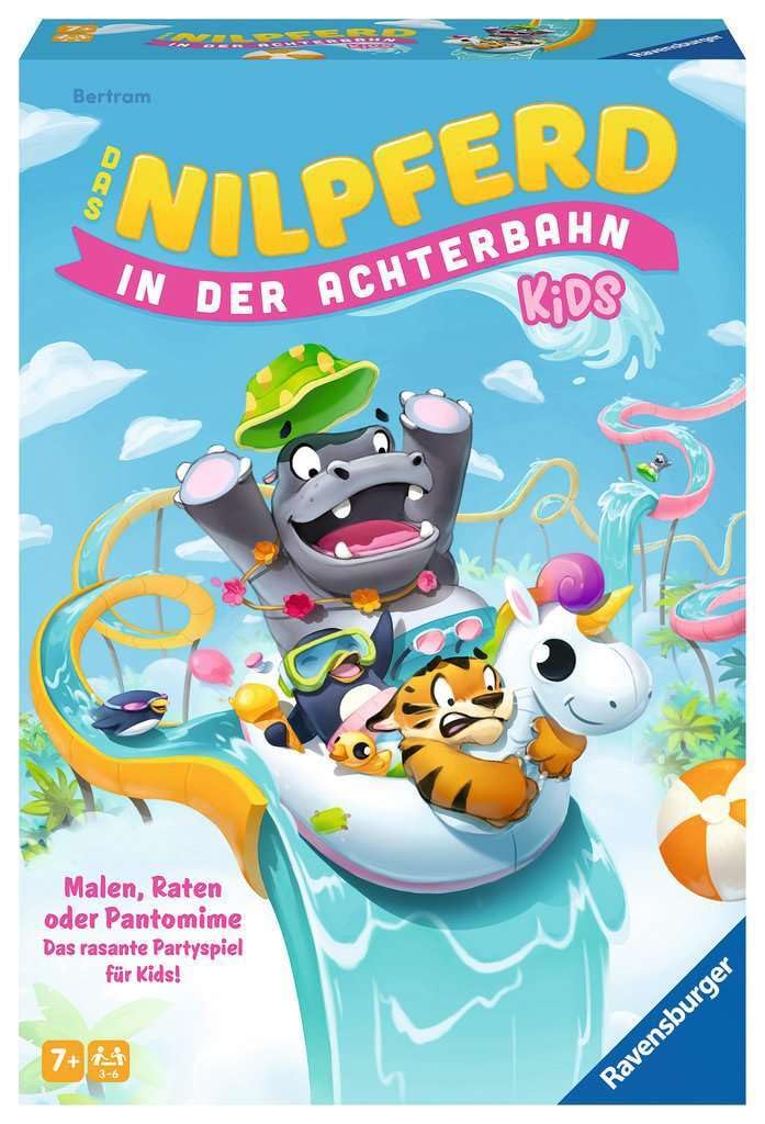 Ravensburger 22361 - Das Nilpferd in der Achterbahn Kids - Gesellschaftsspiel für Kinder und Familie