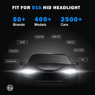Wattstar Xenon-Scheinwerfer, D1S, 35 W, 8000 K, HID-Lampen, Xenon-Brenner, Lampenwechsel, 2er-Pack.