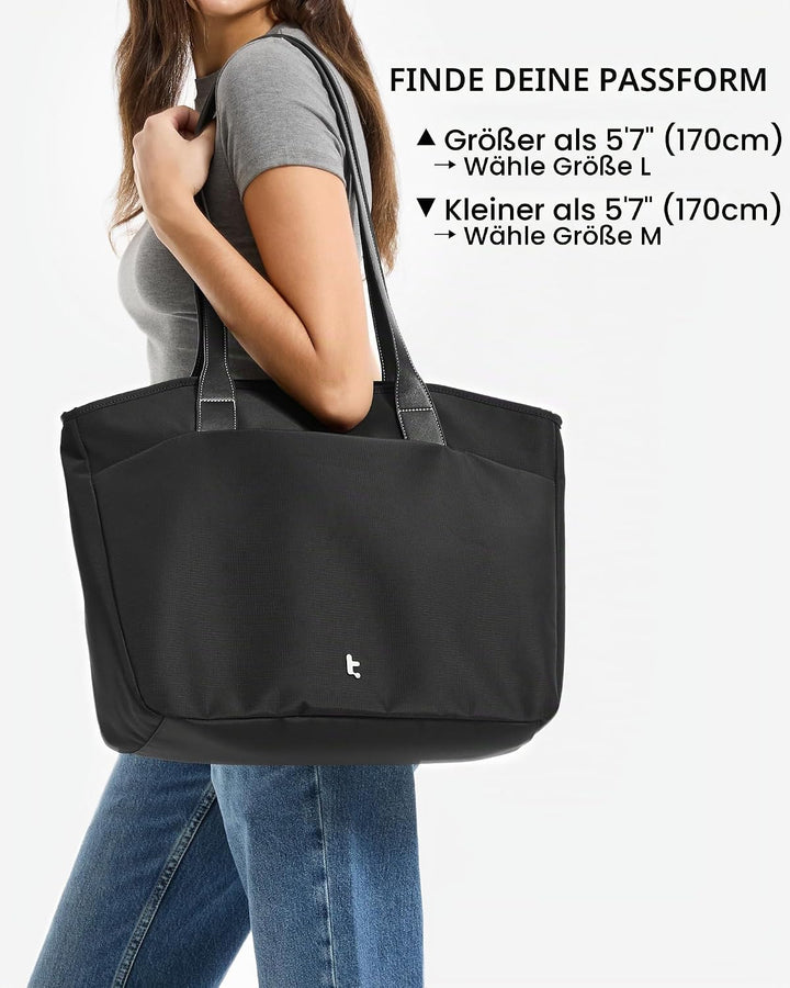 tomtoc Laptop Tote Bag für Damen, 16-Zoll Laptop Schultertasche Bürotasche Arbeitstasche mit Laptopf