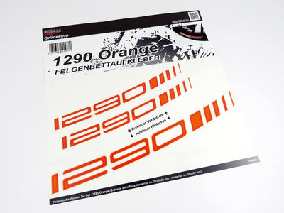 BIKE-label Felgenbettaufkleber orange kompatibel für KTM 1290 Super Duke R/GT X790082 1290 Super Duk