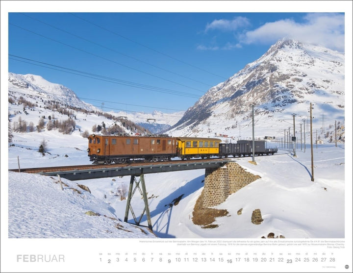 Eisenbahn Romantik Posterkalender 2025: Besonderer Wandkalender mit 12 traumhaften Fotos von seltene