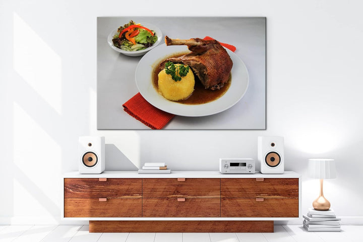 deyoli Putenkeule mit Klössen Format: 80x60 als Leinwandbild, Motiv fertig gerahmt auf Echtholzrahme