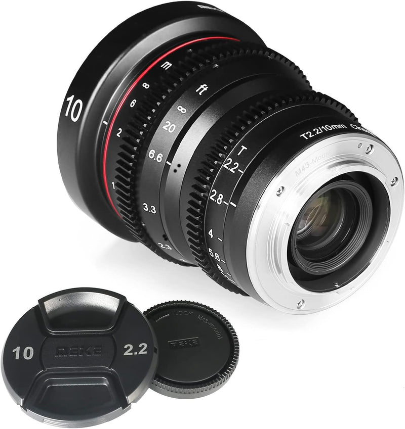 Meike 10mm T2.2 Grosse Blende Manueller Fokus Low Distortion 6K Mini Prime Cine Objektiv für Micro F