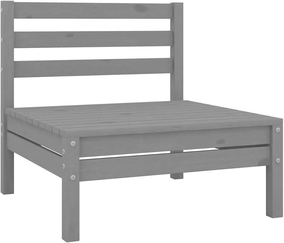 vidaXL Garten Mittelsofas 2 STK., Modular Gartenmöbel, Sofa Lounge Sessel für Garten Terrasse Balkon