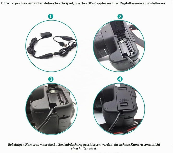 EH-5 Netzteil EP-5B DC-Koppler EN-EL15 Dummy-Akku für Nikon Z7 Z6 D7500 D7200 D7100 D7000 D850 D810