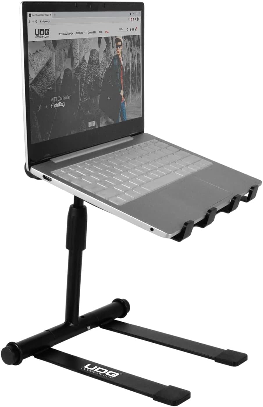 UDG Ultimate Laptop Stand – Höhenverstellbar, Schwarz (U96111BL)