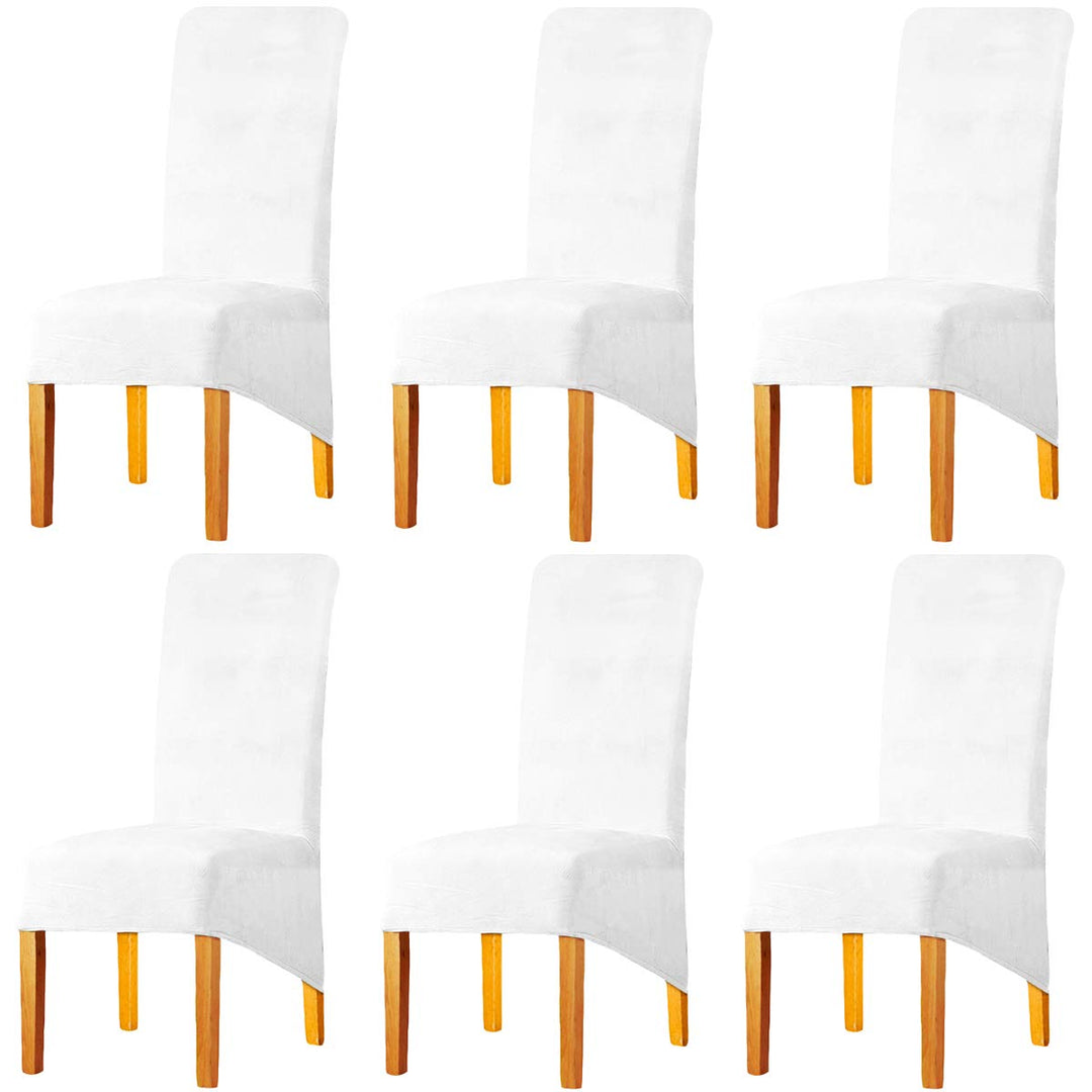 LANSHENG dehnbare XL-Stuhlhussen für Esszimmerstühle, Stretch-Spandex mit elastischem Band, Stuhlbez