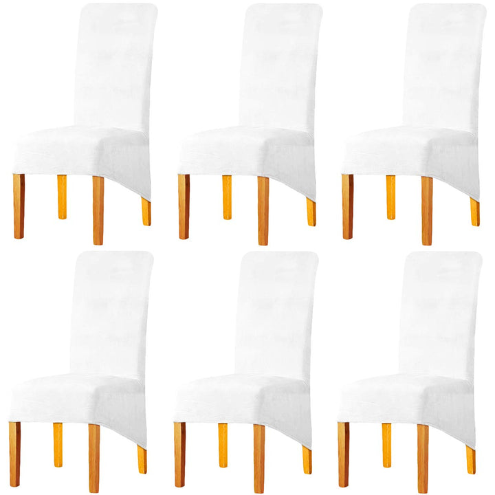 LANSHENG dehnbare XL-Stuhlhussen für Esszimmerstühle, Stretch-Spandex mit elastischem Band, Stuhlbez