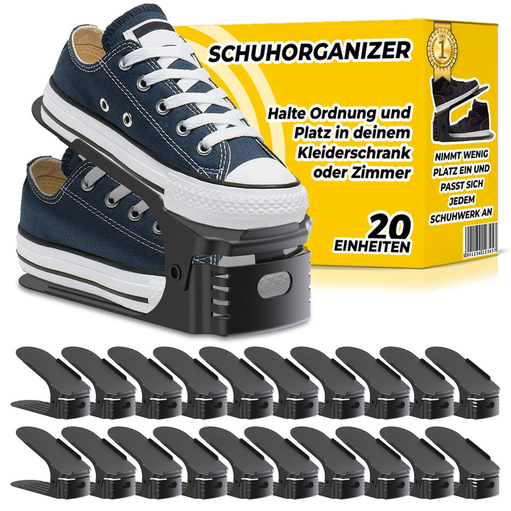 Schuhorganizer platzsparend – Verstellbarer Schuhstapler für Schrank | Doppelschicht Schuhaufbewahru