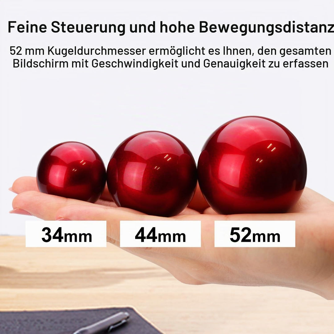 ELECOM Kabelgebundene Fingerbedienung, grosse Trackball-Maus, 8-Tasten-Funktion mit glatter Tracking