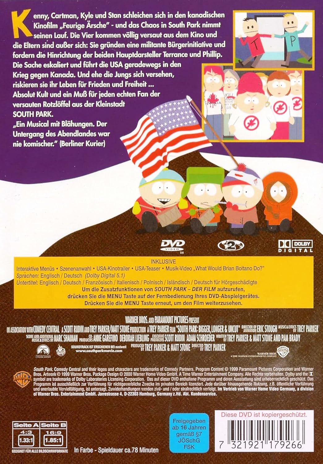 South Park - Der Film, DVD